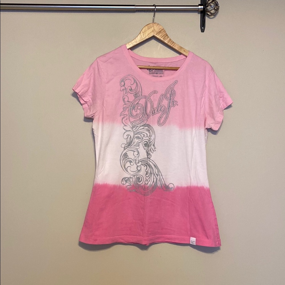 Dale Jr., Chase Authentics Pink Ombre Short Sleeve Tee
